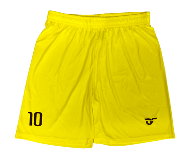 Basic Match Shorts yellow (with initials)