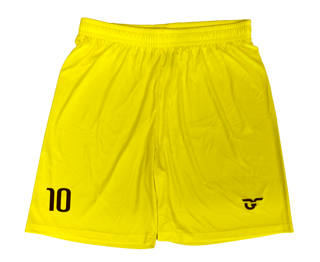 Basic Match Shorts yellow (with initials)